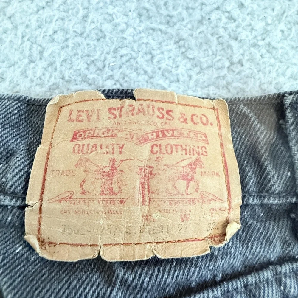 Vintage Levis 511 Jeans Mens 27x32‎ Black Made USA High Rise Slim Tapered 90s